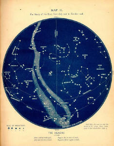 Map II from Astronomy for Observation by Eliza A. Bowen. 1888