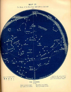 Map IV from Astronomy for Observation by Eliza A. Bowen. 1888