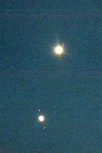 The Conjunction of Venus and Jupiter - Feb 23, 1999 - Photo Copyright by Ed Flaspoehler